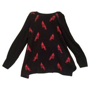 Catherines Cardinal Redbird Shirt / Sweater Womens 1X (18-20W)‎ Black & Red